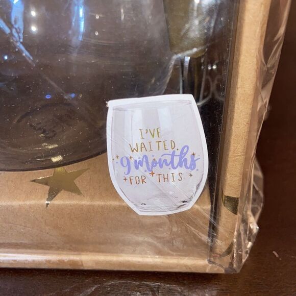 TMD Holdings I’ve Waited Wine Glass w/ corkscrew - Picture 3 of 4